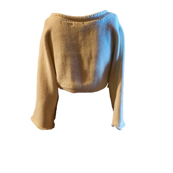 Urban Outfitters Silence + Noise White Knitted Crop top Sweater Small - Picture 3 of 3